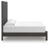 Fraluna Charcoal King Panel Bed side view