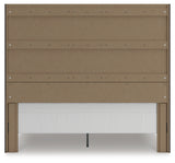 Fraluna Charcoal King Panel Storage Bed back view