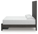 Fraluna Charcoal King Panel Storage Bed side alternate view