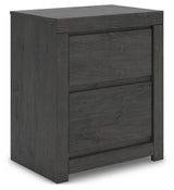 Fraluna Charcoal Panel Bedroom Set angled view