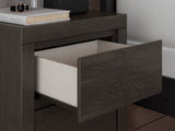 Fraluna Charcoal Nightstand texture close-up