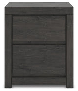 Fraluna Charcoal Nightstand back view