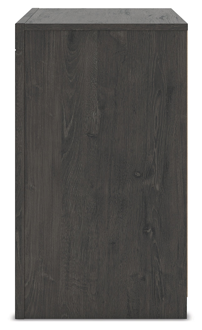 Fraluna Charcoal Nightstand top view