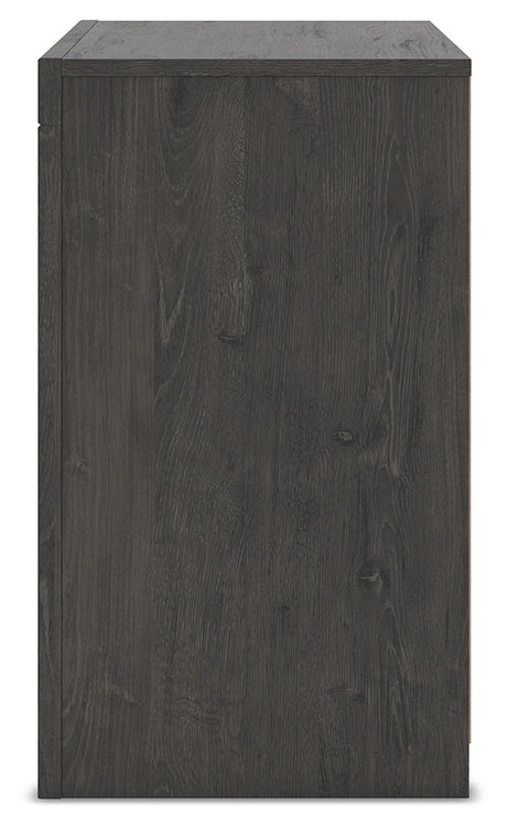 Fraluna Charcoal Nightstand top view