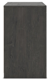 Fraluna Charcoal Nightstand drawer hardware detail