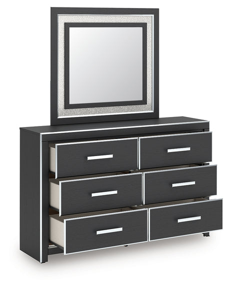 Drawer open view showing lined interior