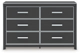 Straight-on view of Zuraleus black dresser