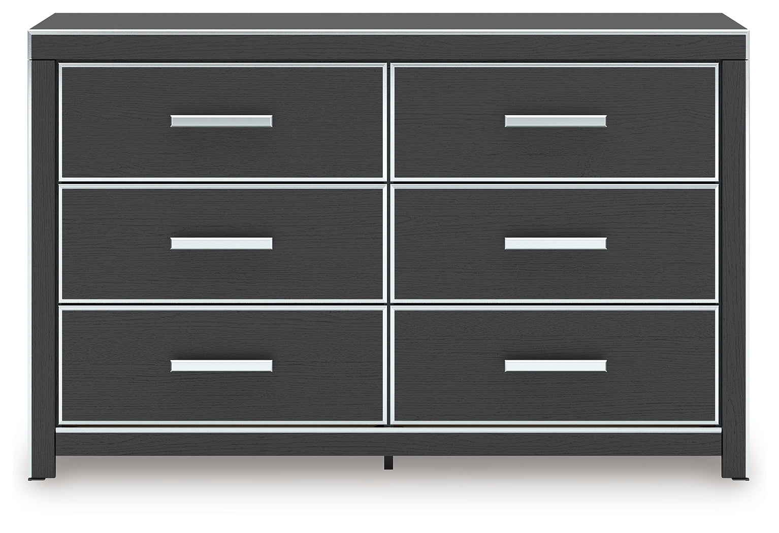 Straight-on view of Zuraleus black dresser