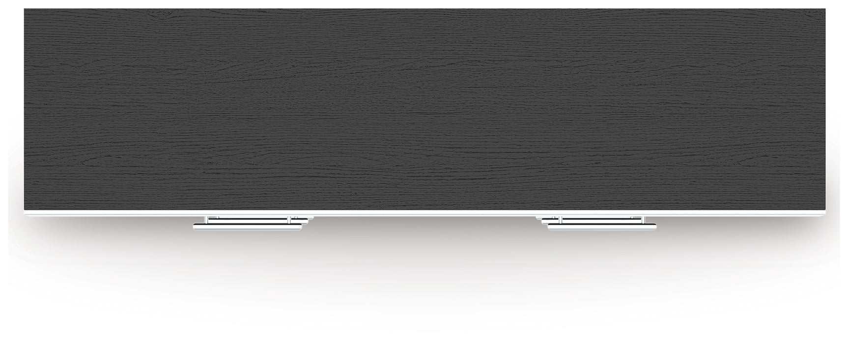 Top view showing matte black finish of Zuraleus dresser