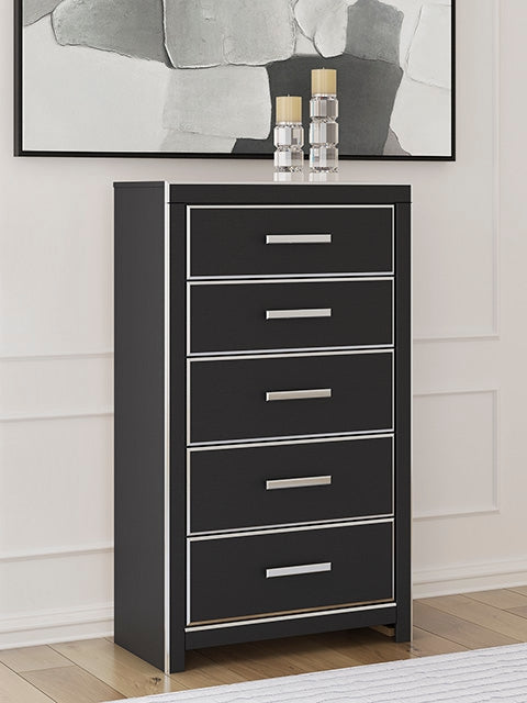 Zuraleus Black Chest of Drawers