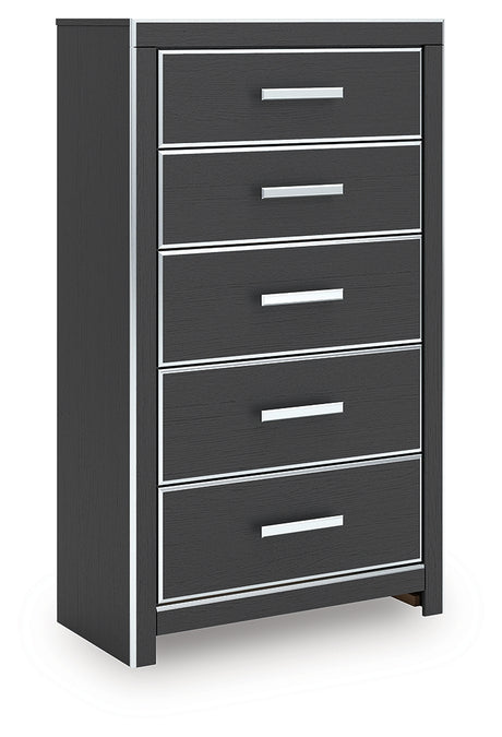 Zuraleus chest with chrome handles close-up detail