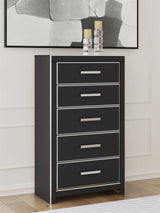 Zuraleus black chest of drawers side view