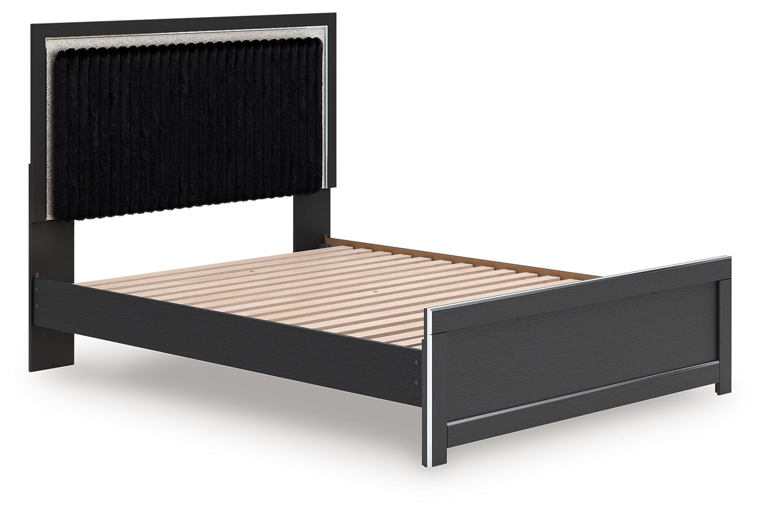 Zuraleus Bed back view showing panel footboard