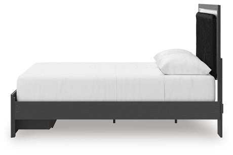 Side alternate view showing storage drawers