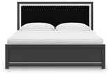 Head-on view of Zuraleus King Bed