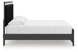 Side view of Zuraleus King Upholstered Bed