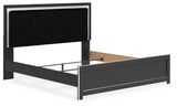 Zuraleus king bed angled headboard close-up