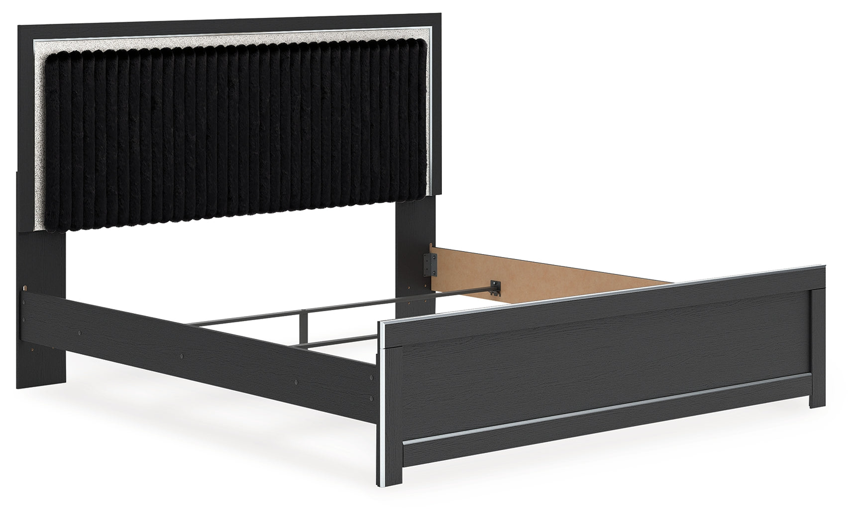 Zuraleus king bed angled headboard close-up