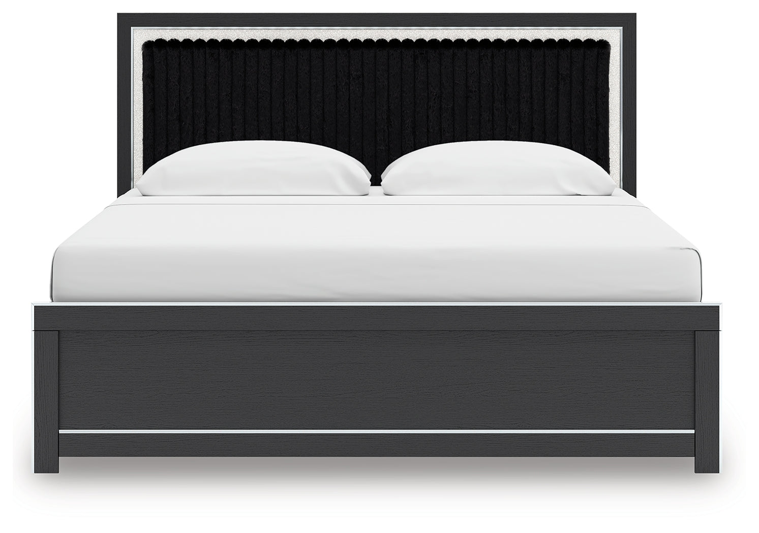 Front view of Zuraleus black bed