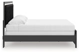 Side profile of Zuraleus king upholstered bed
