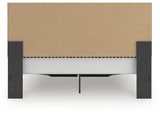 Zuraleus Black King Upholstered Panel Storage Bed back view