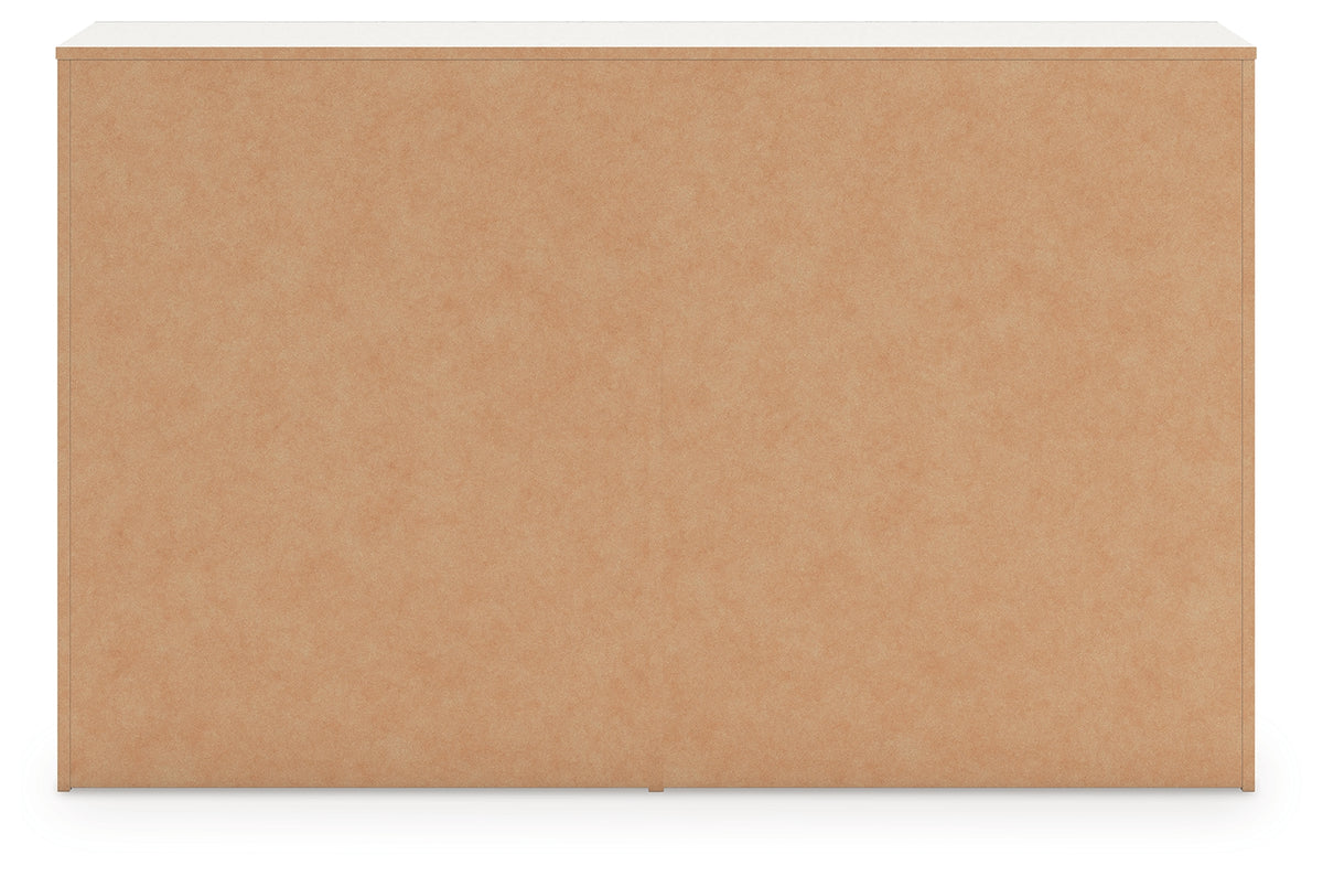 Alternate side angle of Zuraleus white dresser