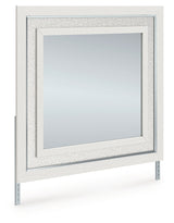 Zuraleus White Bedroom Mirror angled side view