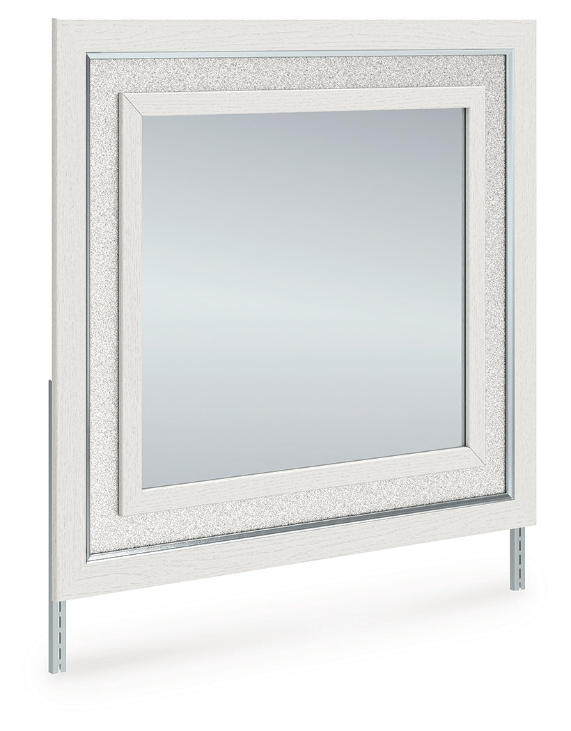 Zuraleus White Bedroom Mirror angled side view