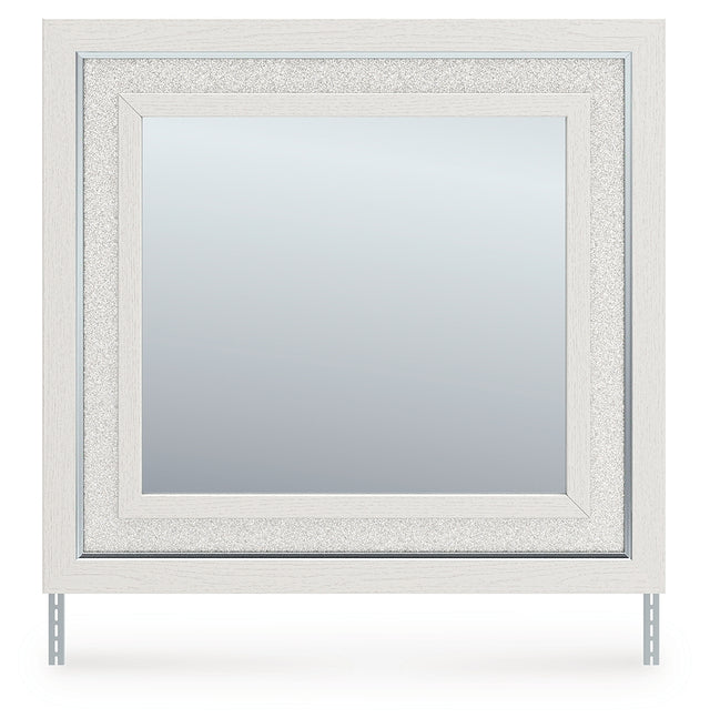 Zuraleus White Bedroom Mirror head-on view