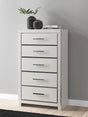 Zuraleus Chest of Drawers front angle showing chrome handles