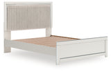 Alternative side angle of Zuraleus White Queen Bed