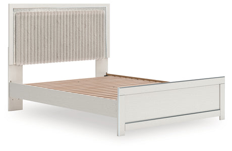 Alternative side angle of Zuraleus White Queen Bed