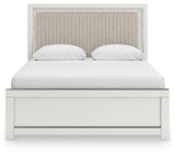 Zuraleus White Upholstered Panel Platform Platform Upholstered Bedroom Set 2 view 3