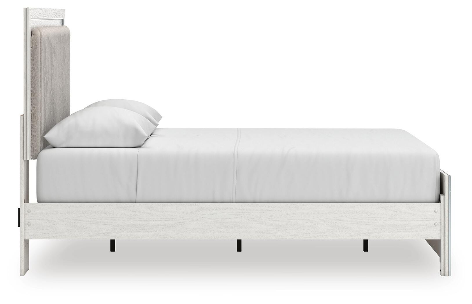 Zuraleus White Upholstered Panel Platform Platform Upholstered Bedroom Set 2 view 6