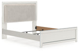 Zuraleus queen upholstered panel bed head-on view