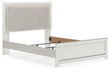 Zuraleus White Upholstered Panel Bedroom Set 2 angled view