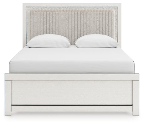 Zuraleus queen upholstered panel bed alternate angle