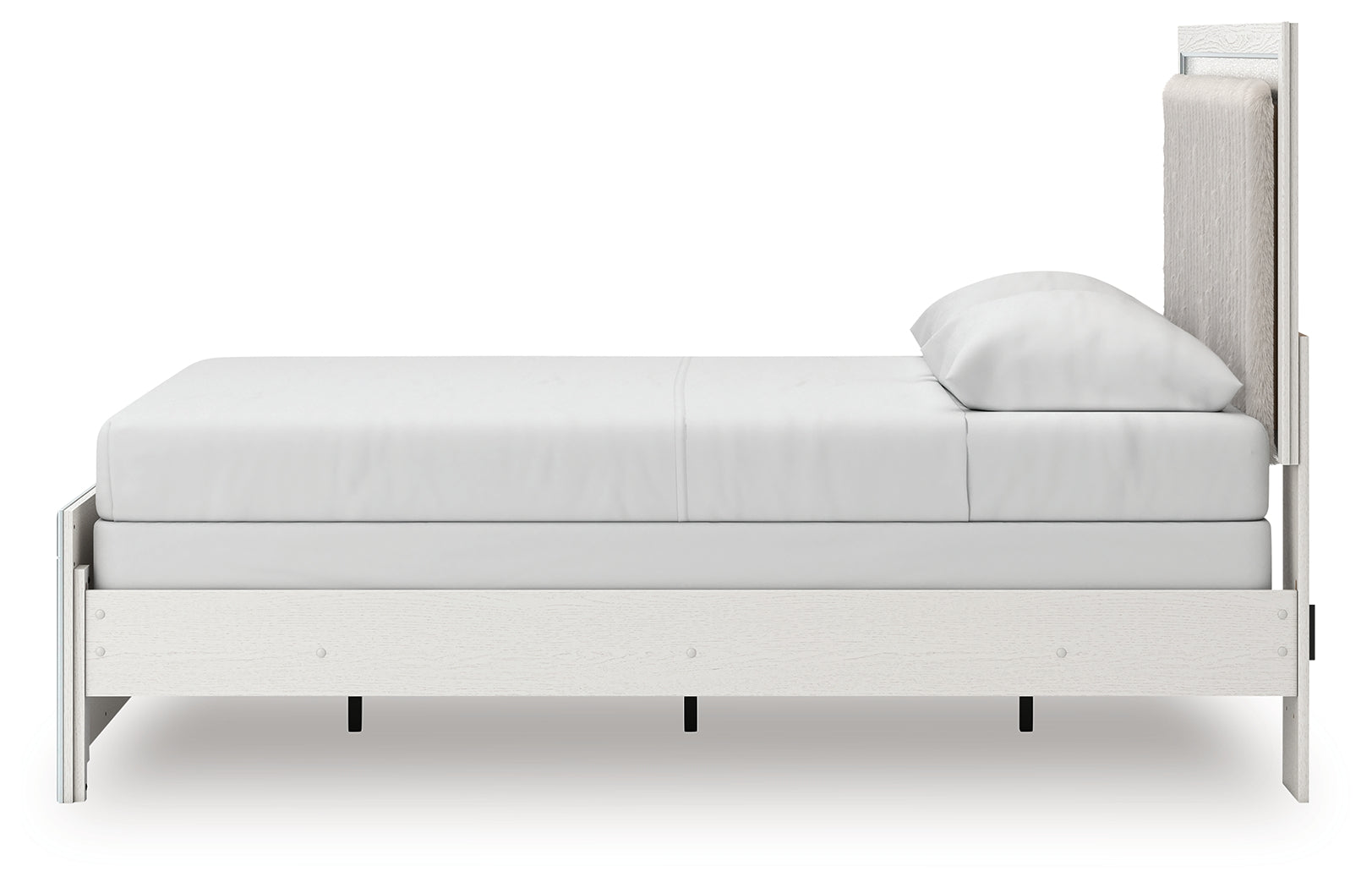Zuraleus queen upholstered panel bed headboard detail