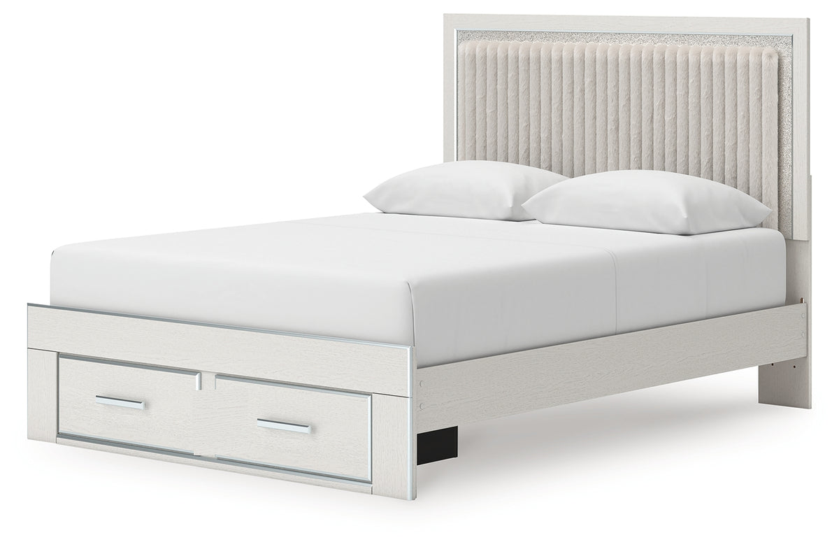 Storage drawers with faux linen laminate lining inside