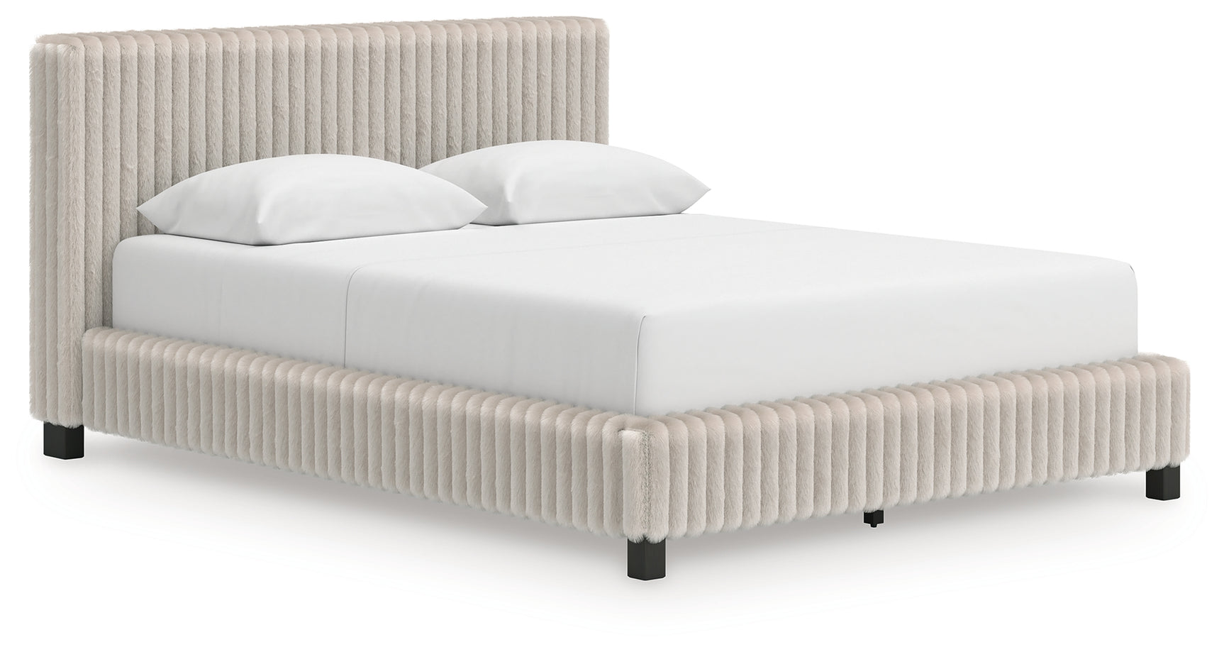 Zuraleus bed angled side view showing upholstery