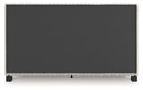 Back view of Zuraleus upholstered panel bed