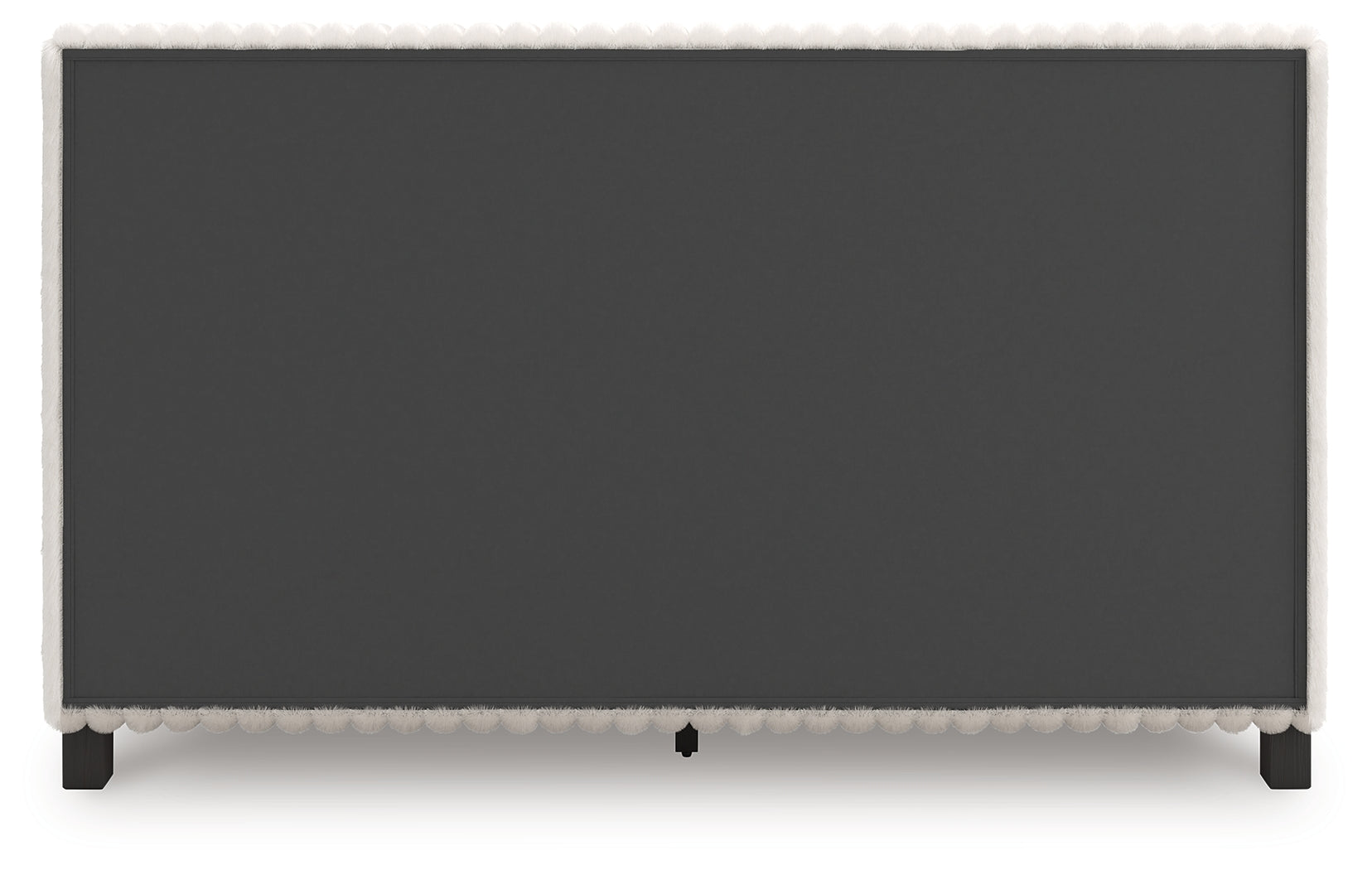 Back view of Zuraleus upholstered panel bed