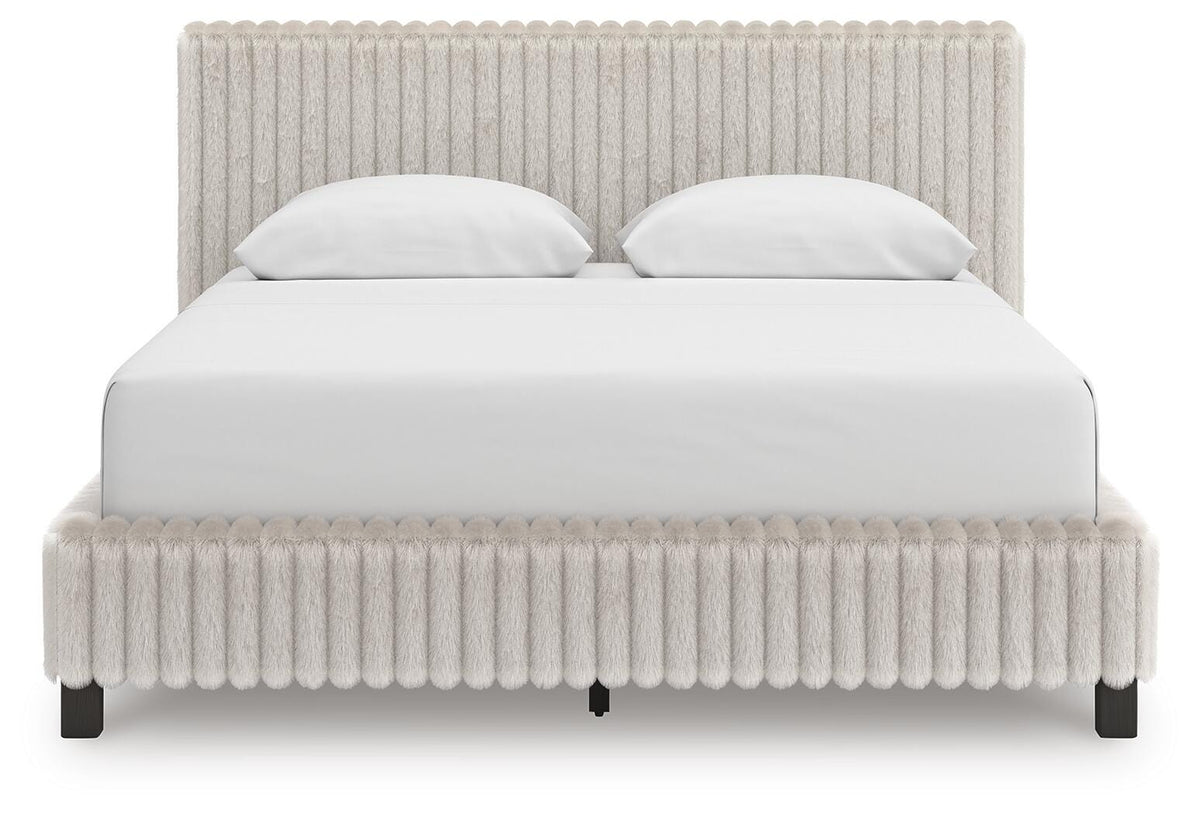Zuraleus White Upholstered Bedroom Set view 4