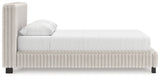 Side profile of Zuraleus upholstered bed