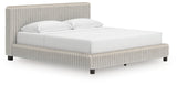 Angle view of Zuraleus White King Upholstered Bed