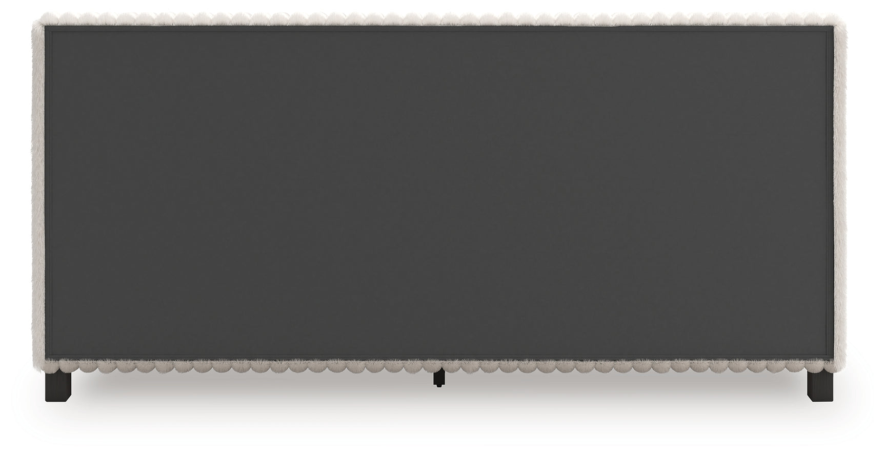 Back view of Zuraleus White King Upholstered Bed frame