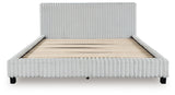 Headboard detail and nightstand side view