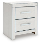 Zuraleus White Upholstered Panel Platform Platform Upholstered Bedroom Set 2 angled view