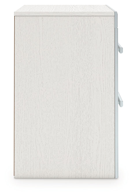Side profile of nightstand