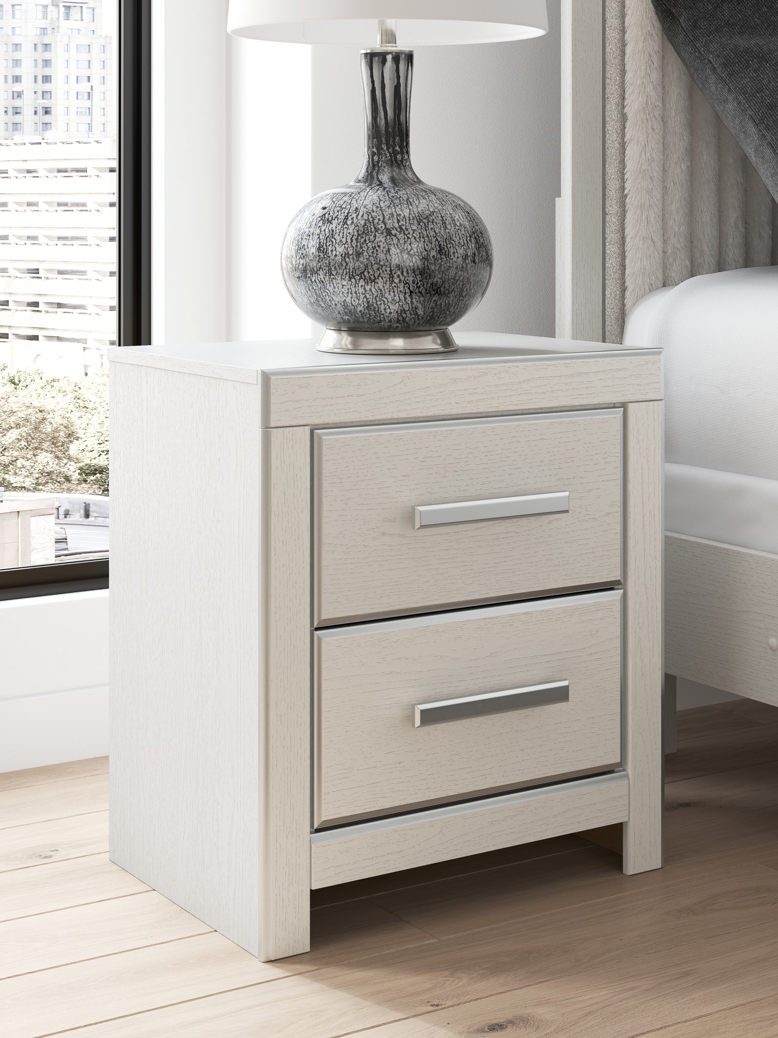 Zuraleus White Nightstand